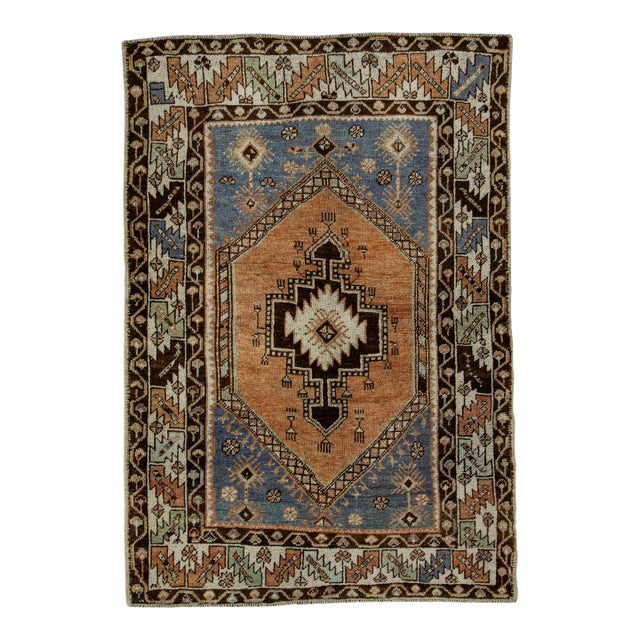 Turkish Vintage Rug 3'8" x 5'4" #16083 For Sale