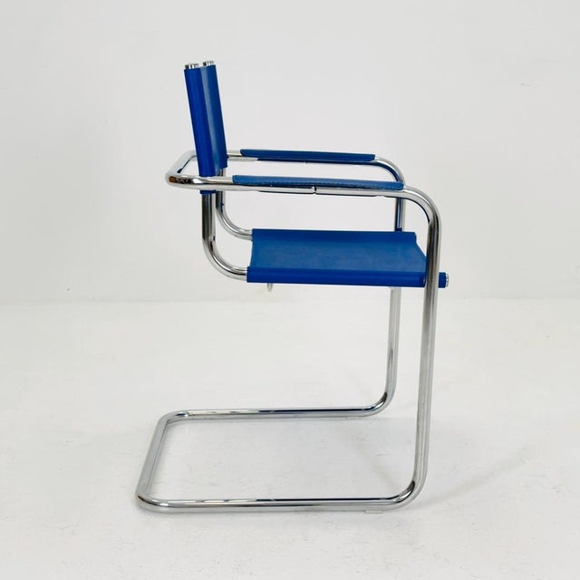 Blue Mid-Century Design S34 Armchair by Mart Stam, Germany For Sale - Image 8 of 11