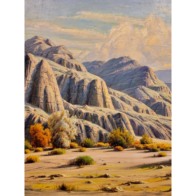Paul Grimm -California Desert Scene at Box Canyon - Oil Painting For Sale - Image 4 of 11