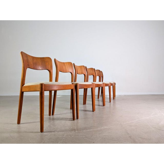 Vintage Chairs in Teak from Koefoeds Hornslet, 1960, Set of 6 For Sale - Image 4 of 10