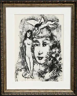 Marc Chagall, "Le Clown Blanc," Lithograph