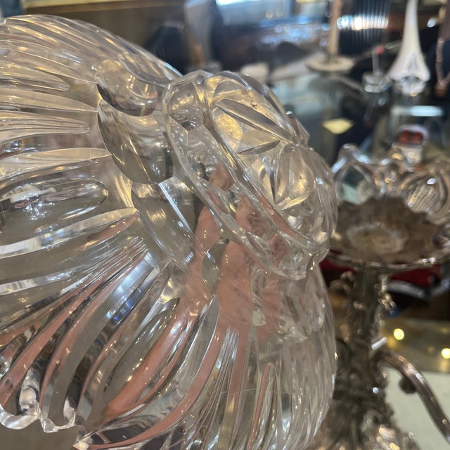 Late 19th Century Sheffield Silverplate Epergne Cut Crystal Bowl Candelabrum Candelabra For Sale - Image 9 of 12