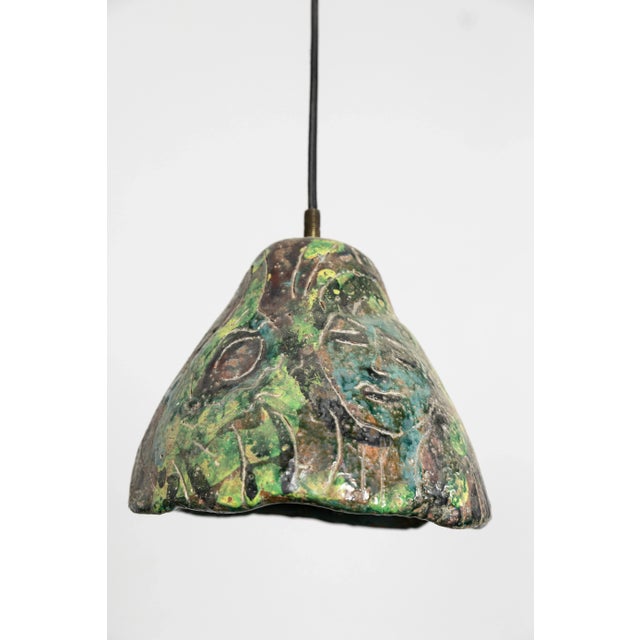 Mid-Century Modern Vintage Ceramic Pendant Lamps, 1950s, Set of 3 For Sale - Image 3 of 9