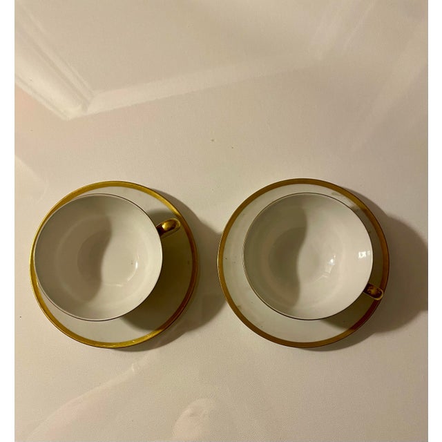 Early 20th Century Set of Eight (8) Vintage Bavarian Lunch/Dessert Plates & Two (2) Cups & Saucers For Sale - Image 5 of 10