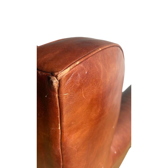 Brown 1990s Pair of Ralph Lauren Leather Club Chairs For Sale - Image 8 of 9