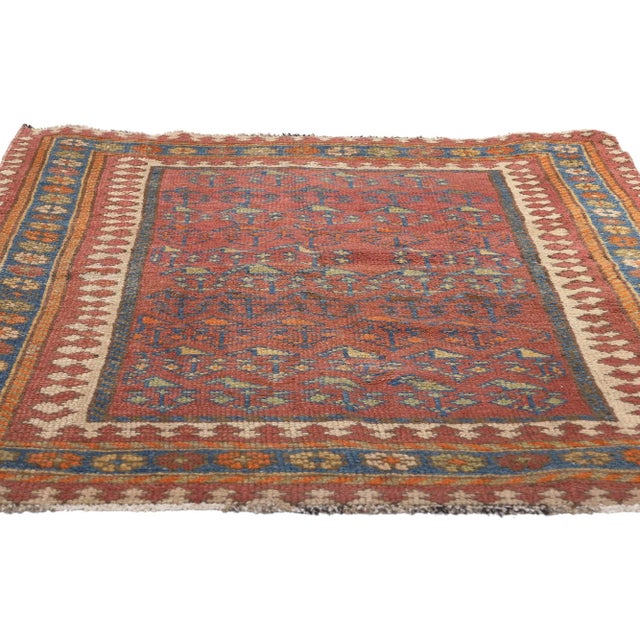 Mid-Century Modern Early 20th Century Antique Persian Malayer Rug, 03'08 X 04'08 For Sale - Image 3 of 10