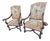 Antique Walnut Armchairs Upholstered with Aubusson, France, 1700, Set of 2 For Sale