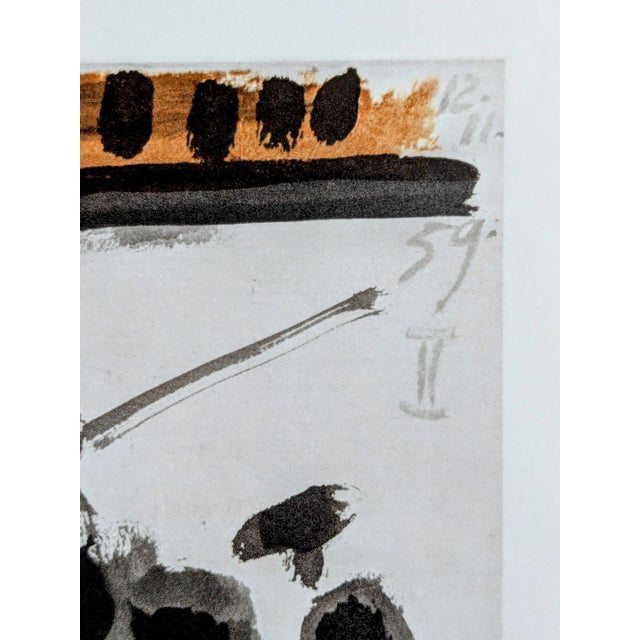 Pablo Picasso Pablo Picasso, Before the Thrust III, 1961, Graphic Print on Vellum For Sale - Image 4 of 6