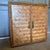 Vintage Bamboo and Rattan Double Door Cabinet with Brass Handles For Sale - Image 3 of 10