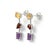 Not Yet Made - Made To Order Citrine - Garnet - Amethyst Drop Earrings, Multi Gemstone Birthstone Dangle Earrings - A Pair For Sale - Image 5 of 5
