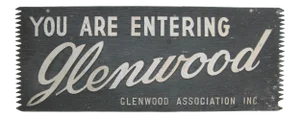You Are Entering/Leaving Glenwood Metal Sign