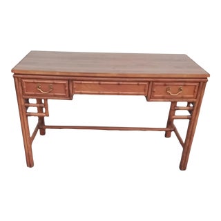 1980s Ficks Reed Writing Desk For Sale