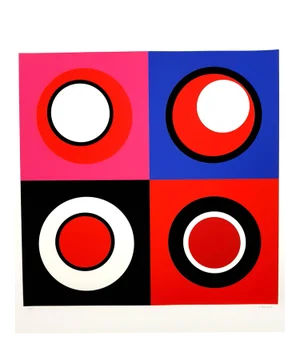 Geneviève Claisse - Kinetic Composition II - Original Signed Lithograph 2014