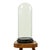 Large Antique Mouth-Blown Glass Dome on Asian Wooden Base, 1890s For Sale - Image 11 of 11