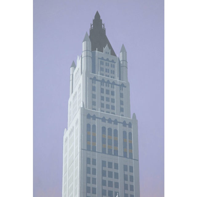 Contemporary "Woolworth" Contemporary Architectural Acrylic Painting by Lynn Curlee For Sale - Image 3 of 8