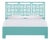 Finn Platform Bed King - Turquoise For Sale