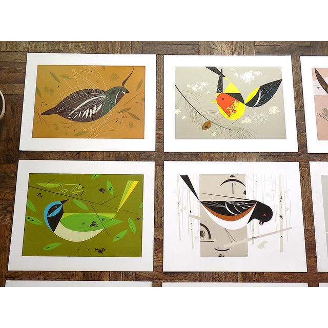This set of nine (9) vintage abstracted modernist lithographs (offset) by the well known and well listed American artist...
