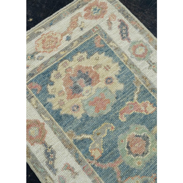 Turkish Oushak Runner Rug 2'3" x 5'9" #17297 For Sale In Houston - Image 6 of 8