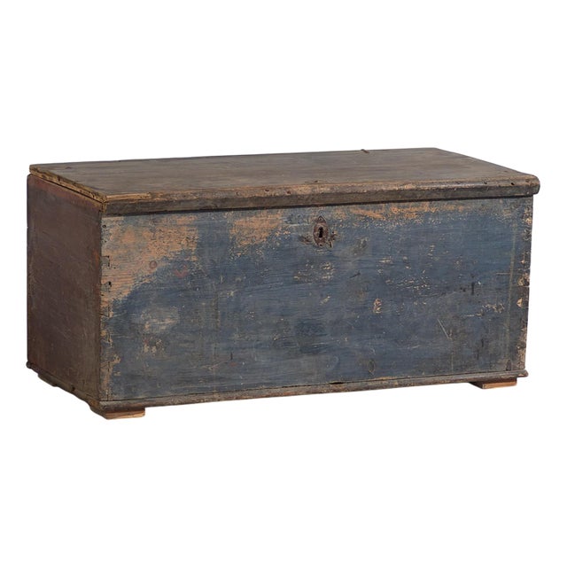 Antique Cobalt Blue Chest, 1920s For Sale