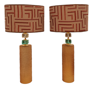 Murano Glass Labyrinth Lamps, 1980s, Set of 2