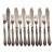 Late 19th Century Victorian Mappin Bros. Silverplate Fish Eaters, 6 Sets 12 Pieces For Sale