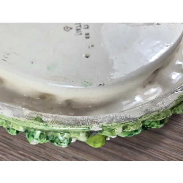 15" Della Robbia Style Infant Jesus Italian Majolica Wall Plaque For Sale - Image 15 of 17