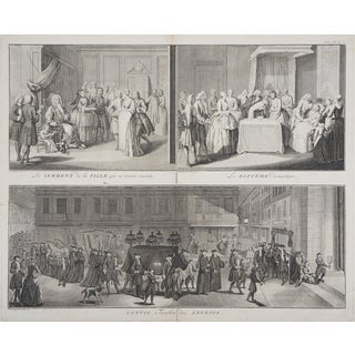 William Hogarth and J.V. Schley, Daily Life Scenes, Engraving For Sale