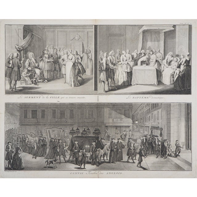 William Hogarth and J.V. Schley, Daily Life Scenes, Engraving For Sale
