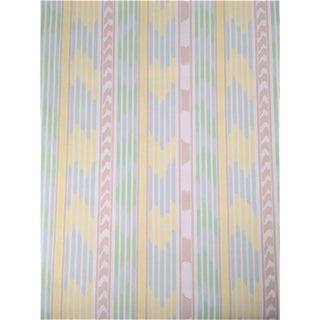 Triple Rolls of Schumacher Designer Pastel Striped Wallpaper - Lot of 5 For Sale