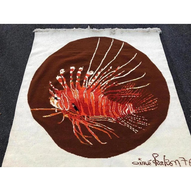 Mid-Century Modern Tapestry by Aimé Kakon, 1976 For Sale - Image 3 of 10