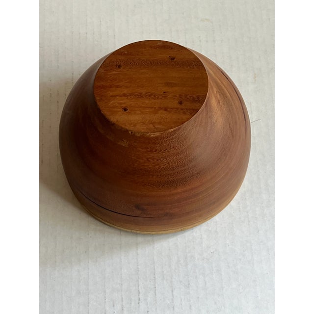 Contemporary Hand Turned Wood Bowl For Sale - Image 3 of 11