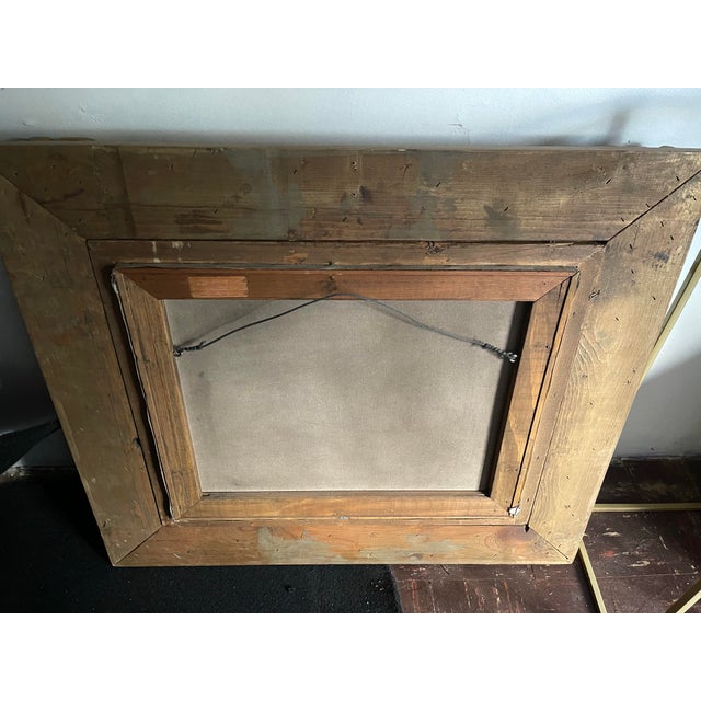 Original Vintage Landscape Oil Painting on Canvas Sheep in Meadow Signed by Artist For Sale - Image 10 of 12