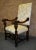 Carved Walnut Armchair French Style High Back Vintage Upholstered Floral Chair For Sale In Philadelphia - Image 6 of 13