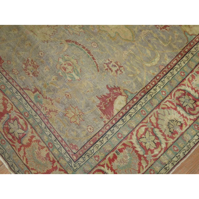 Fine Gray Antique Turkish Sivas Rug - 6'3" x 9'1" For Sale - Image 4 of 18