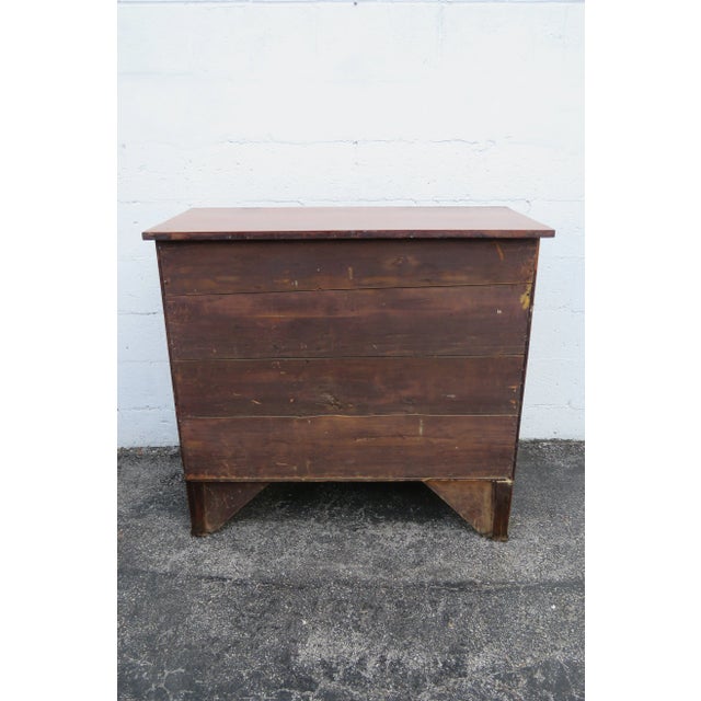 Traditional 1800s Solid Wood Chest of Drawers With Glass Handles For Sale - Image 3 of 12