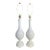 Mid Century Modern Tall White Glazed Ceramic Table Lamps, Pair For Sale