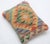 A one-of-a-kind handwoven Afghan wool kilim lumbar pillow featuring harlequin diamond field. Cut and sewn by hand from a...
