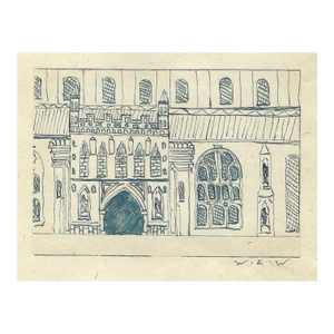 1943 Architectural Drawing by William Wood