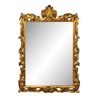 Vintage Carved Giltwood Mirror For Sale