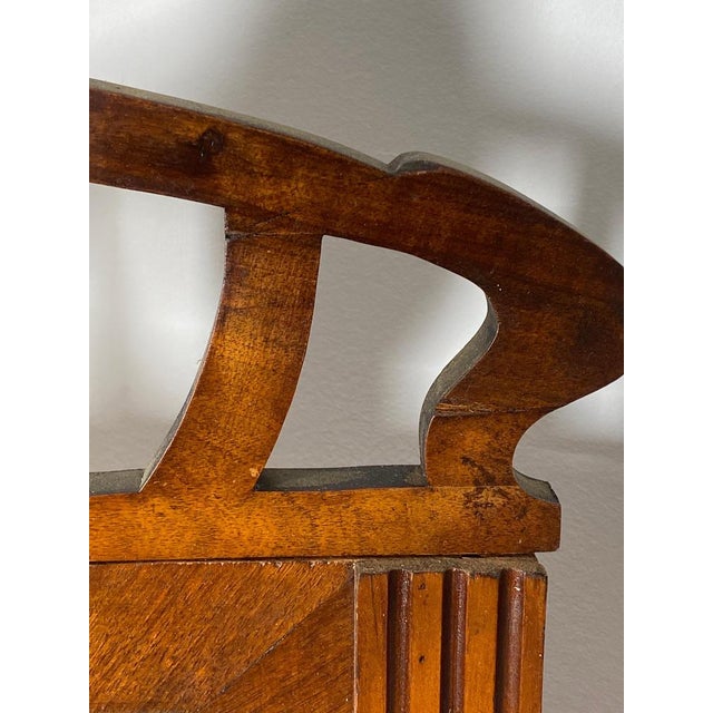 Art Nouveau Wood Wall Mirror with Facet Cut, Austria, 1900s For Sale - Image 11 of 18