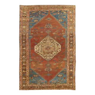 C. 1875 Persian Bakshaish Carpet 9'6" x 14'8" Antique Northwest Iran Tribal Rug For Sale