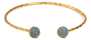 Turquoise Grace Adjustable Gold Cuff Bracelet
