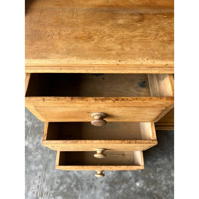 Tan Antique English Pine Kitchen Dresser For Sale - Image 8 of 10