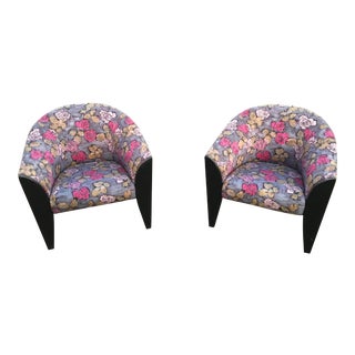 1990s Post Modern Club Chairs - a Pair For Sale