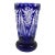 1970s Small Blue Cut to Clear Vase # 27149 For Sale