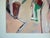 Green Vintage Contemporary Abstract Figurative Acrylic Painting on Canvas by Hamzik For Sale - Image 8 of 11