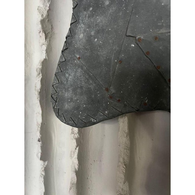 Vintage French Folk Art Cladded Zinc Mirror, 1960s For Sale - Image 4 of 6