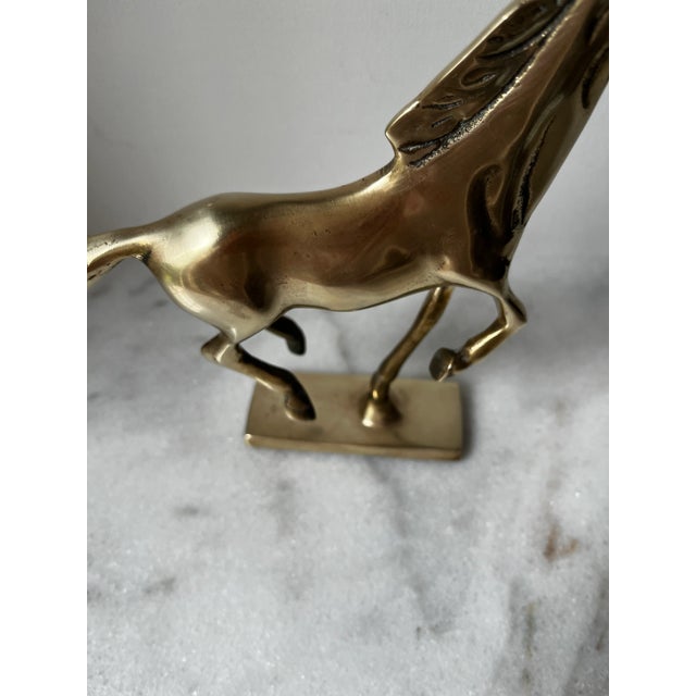 Brass Vintage Running Horse Figurine For Sale - Image 11 of 12