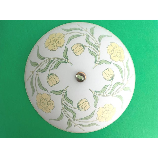 Arts & Crafts Floral Flush Light, C1940s For Sale - Image 10 of 18