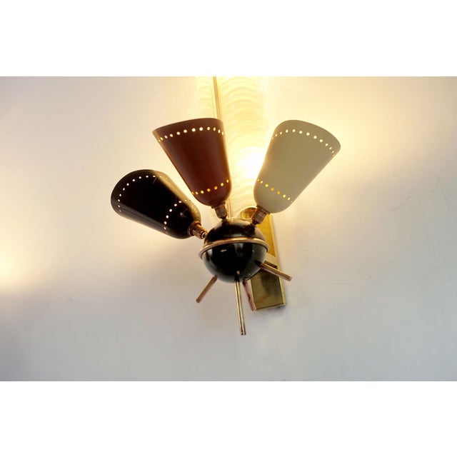 Large Vintage Wall Lights from Kobis and Lorence, 1950s, Set of 2 For Sale - Image 4 of 11